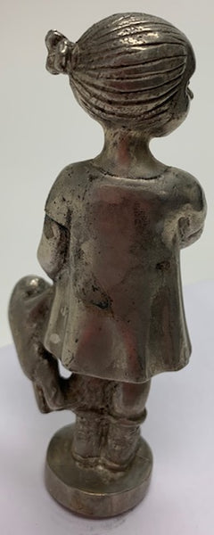 1925 Girl with Teddy Bear Mascot/ Hood Ornament M-235