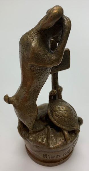 1911 Hare Raced Tortoise Car Mascot/Ornament M-233