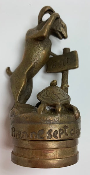 1911 Hare Raced Tortoise Car Mascot/Ornament M-233
