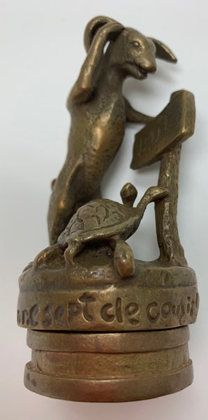 1911 Hare Raced Tortoise Car Mascot/Ornament M-233
