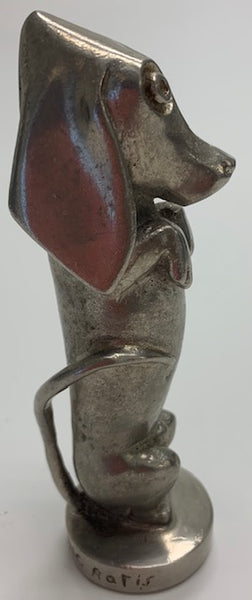French Begging Dachshund Dog Mascot/Hood Ornament M-53