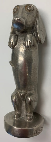 French Begging Dachshund Dog Mascot/Hood Ornament M-53