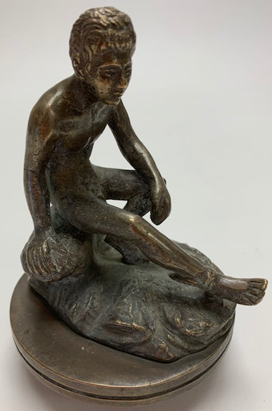 Nude Mercury Man on Rock Mascot/Hood Ornament M-280