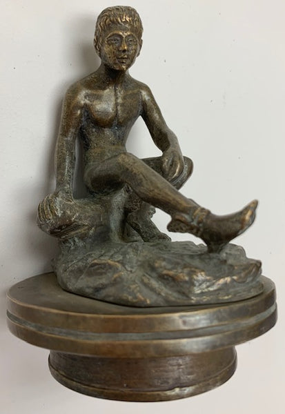 Nude Mercury Man on Rock Mascot/Hood Ornament M-280