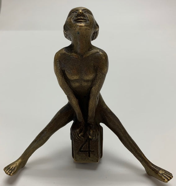 1920 Nude Girl Vaulting Milestone Mascot/Hood Ornament M-311