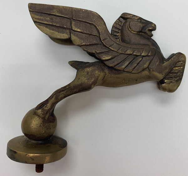 1921 Pegasus on Ball Mascot/Hood Ornament M-321