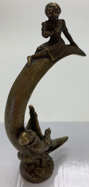 1910 Pierrot Serenading on Moon Mascot/Hood Ornament M-325