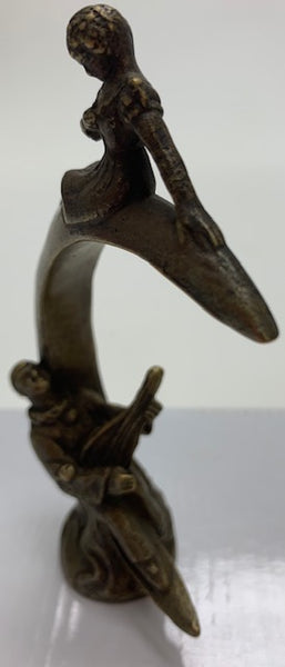 1910 Pierrot Serenading on Moon Mascot/Hood Ornament M-325