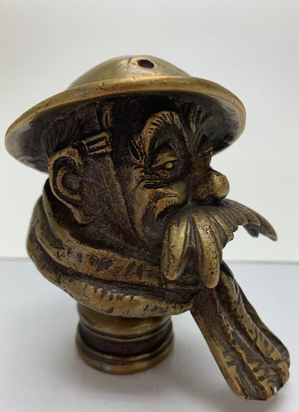 Bronze Old Bill Statue Bruce Bairnsfather WW1 Mascot/Hood Ornament-01