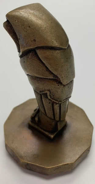 BRONZE FRENCH ART DECO OWL CAR MASCOT HOOD ORNAMENT M-09