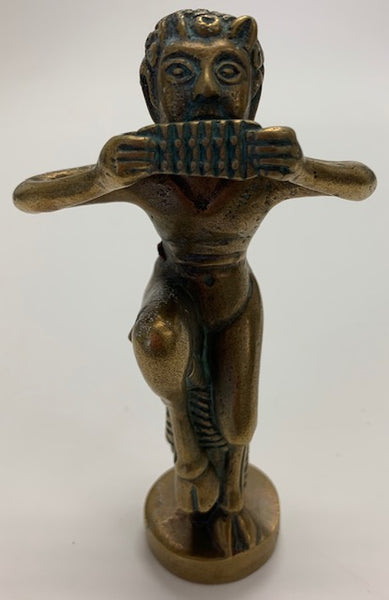 God Pan Playing Reed Pipe Mascot/Hood Ornament M-43