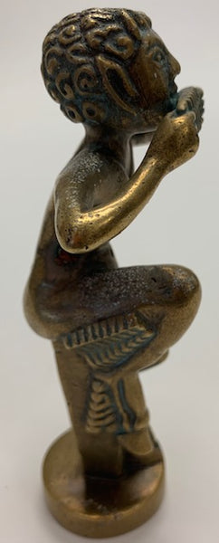 God Pan Playing Reed Pipe Mascot/Hood Ornament M-43