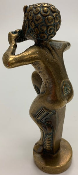 God Pan Playing Reed Pipe Mascot/Hood Ornament M-43