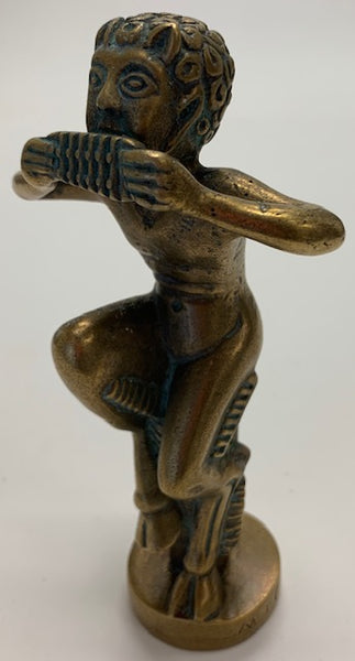 God Pan Playing Reed Pipe Mascot/Hood Ornament M-43