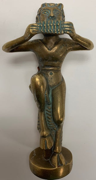 God Pan Playing Reed Pipe Mascot/Hood Ornament M-43