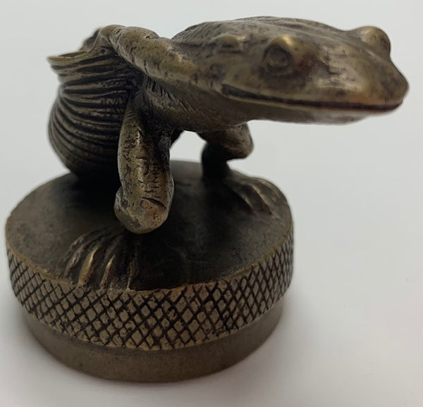Frog Pulling Snail Mascot/Hood Ornament M-66
