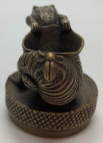 Frog Pulling Snail Mascot/Hood Ornament M-66