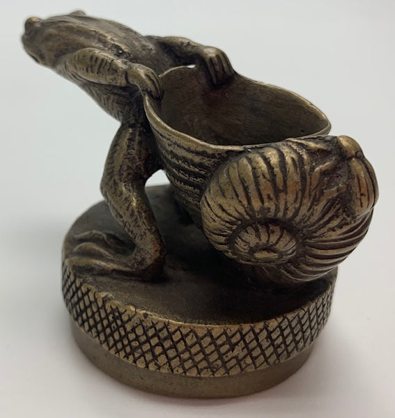 Frog Pulling Snail Mascot/Hood Ornament M-66