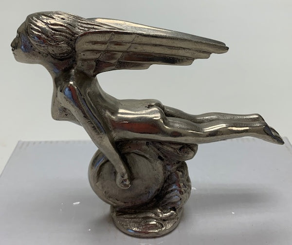 Erotic Woman Riding On a Wheel Mascot/Hood Ornament M-74