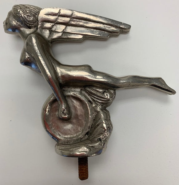 Erotic Woman Riding On a Wheel Mascot/Hood Ornament M-74