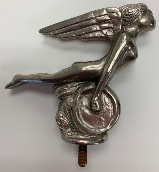 Erotic Woman Riding On a Wheel Mascot/Hood Ornament M-74