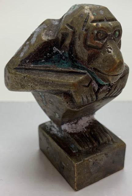 Art Deco Bronze Monkey Mascot/Hood Ornament M-86