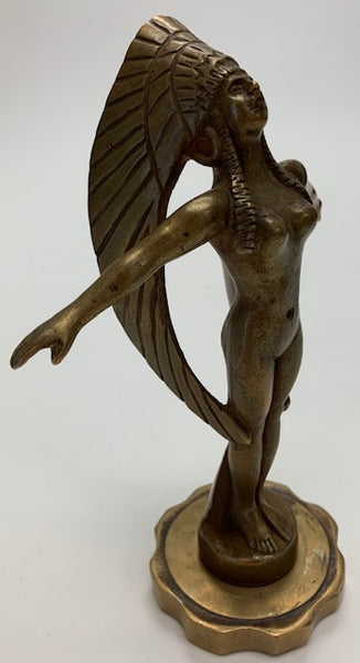 Renault Native American Woman Mascot/Hood Ornament M-88