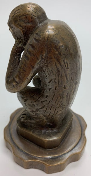 Depose French Resting Baboon Mascot/Hood Ornament M-109