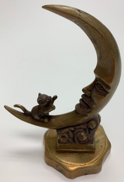 Cat sitting On Moon Mascot/Hood Ornament M-152
