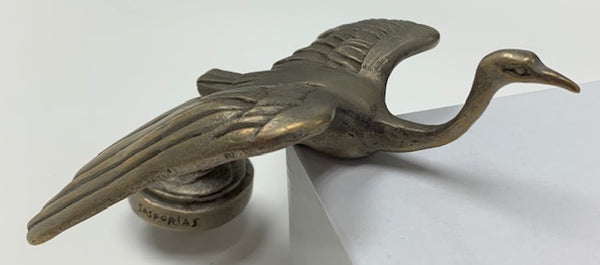 1920 French Art Deco Stork Mascot/Hood Ornament M-108